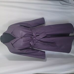 NWT BUD Vegan Lether Long Trench Coat Oversized Classic Shape Lined